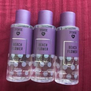 3 Pink Victoria’s Secret beach flower body mist